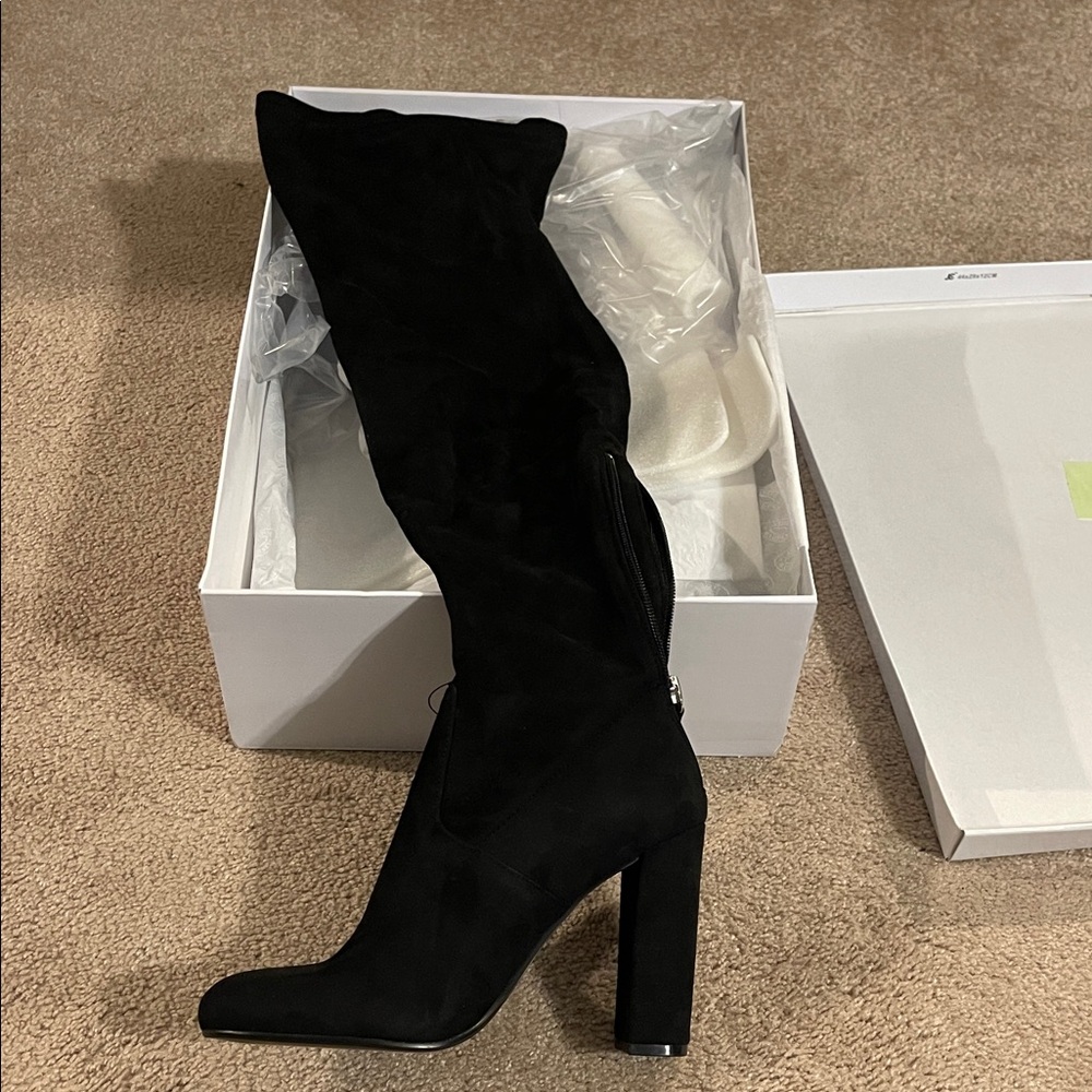 Steve Madden Black Over the Knee Boots